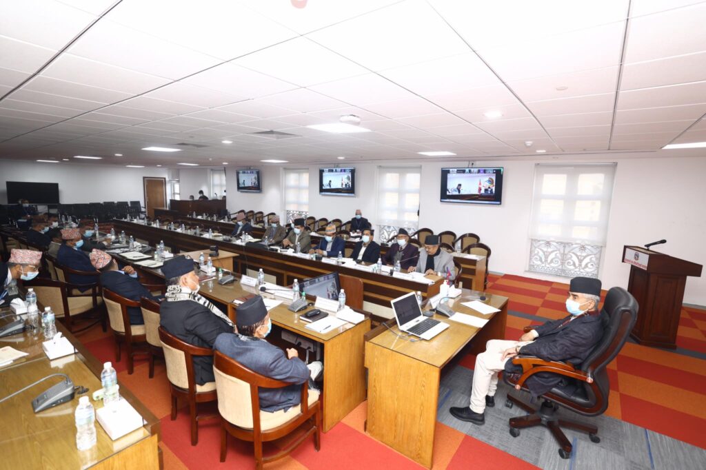 मन्त्रिपरिषद बैठकद्वारा नीति तथा कार्यक्रम पारित